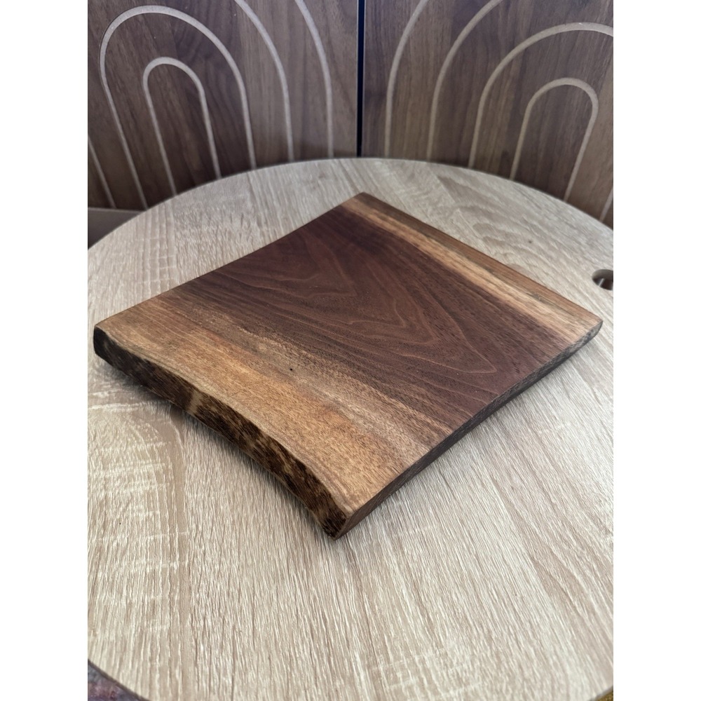 Handmade Solid Walnut 9x8 Cutting Board Black Walnut Serving Board